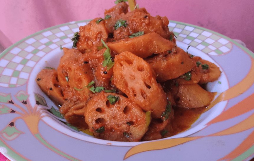 Lotus Root (Different Style) Pakistani Food Recipe (With Video)