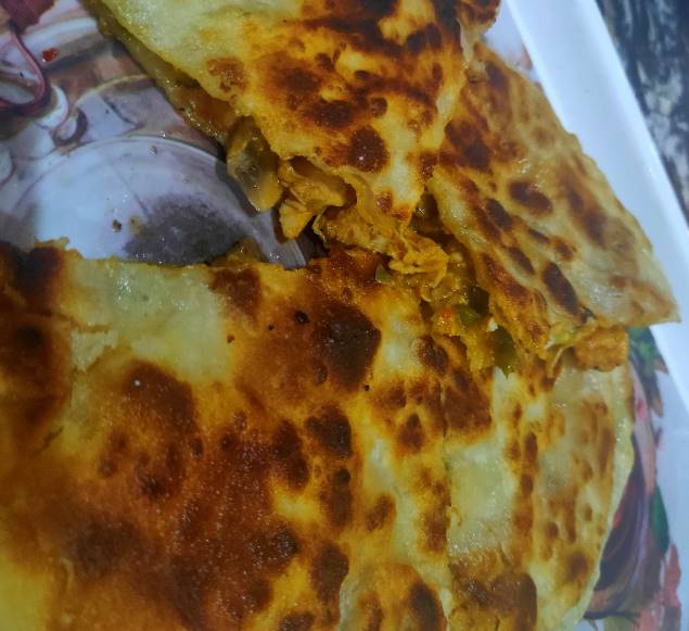 Delicious Chicken Cheese Paratha Pakistani Food Recipe (With Video)