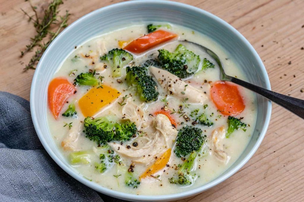 Creamy chicken and broccoli soup 5