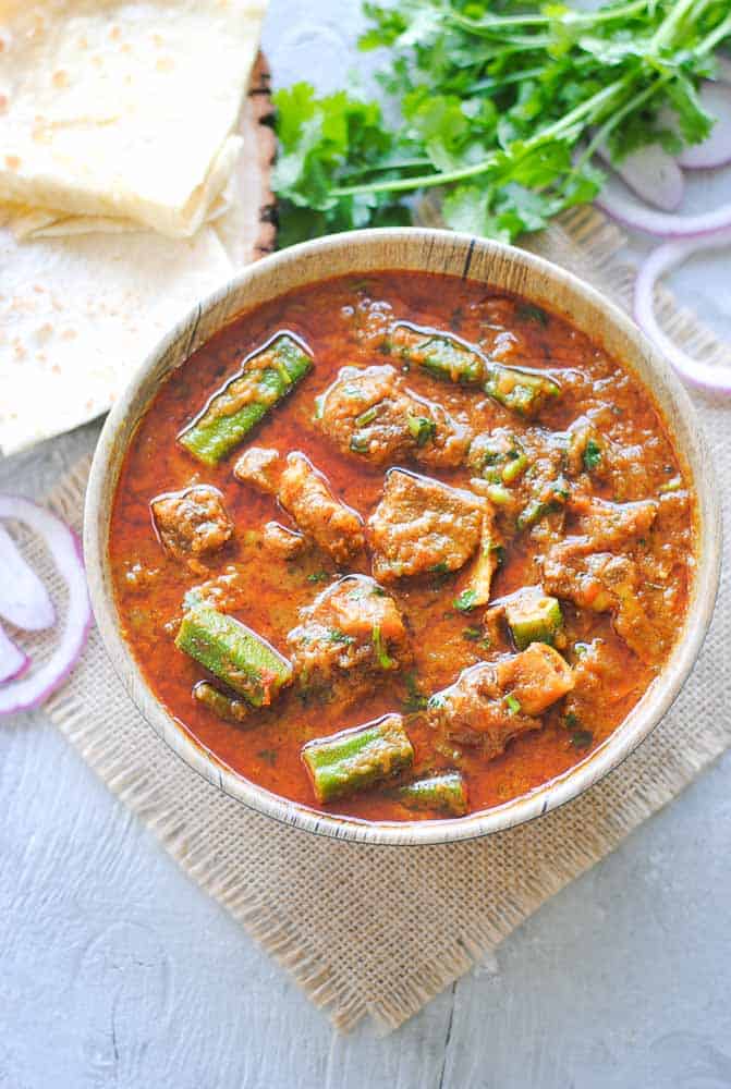 Easy Bhindi Gosht (Okra Beef) Pakistani Food Recipe