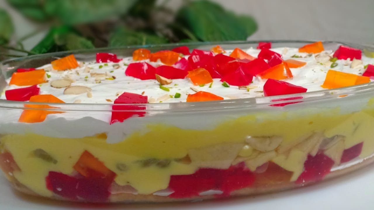 Fruit Custard Trifle Pakistani Food Recipe