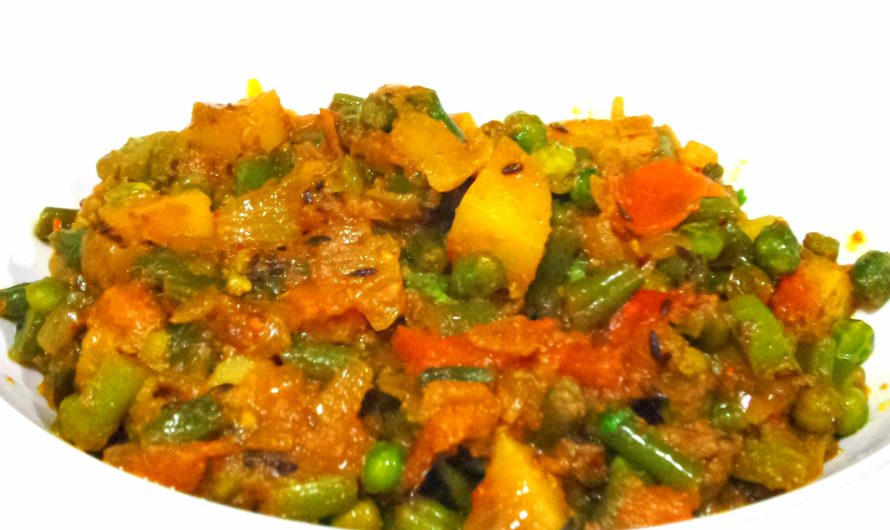 Mixed Sabzi (Mix Vegetables) Pakistani Food Recipe