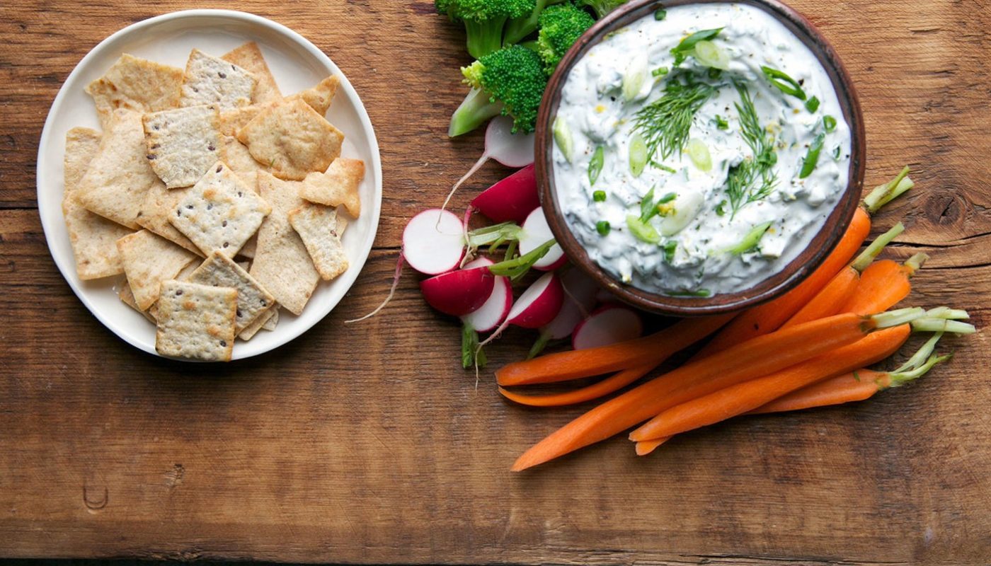 Delicious Fresh Herbs With Yogurt Dipping Sauce Recipe