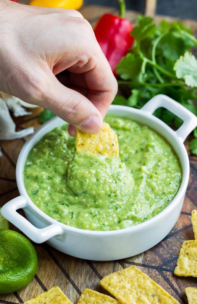 Tasty Avocado Salsa Verde Dipping Sauce Recipe