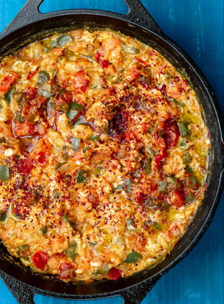 Menemen (Turkish Style Scrambled Eggs With Peppers) Recipe