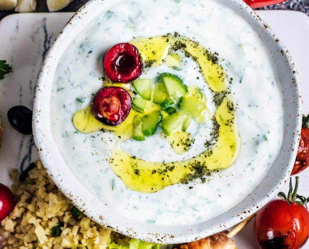 A Refreshing Turkish Yogurt & Cucumber Dip (Cacik Recipe)